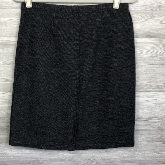Eileen Fisher Tweed Wool Silk Pencil Skirt 2 - Picture 2 of 8